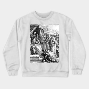 The Pope, from the Dance of Death - Wenceslaus Hollar Crewneck Sweatshirt